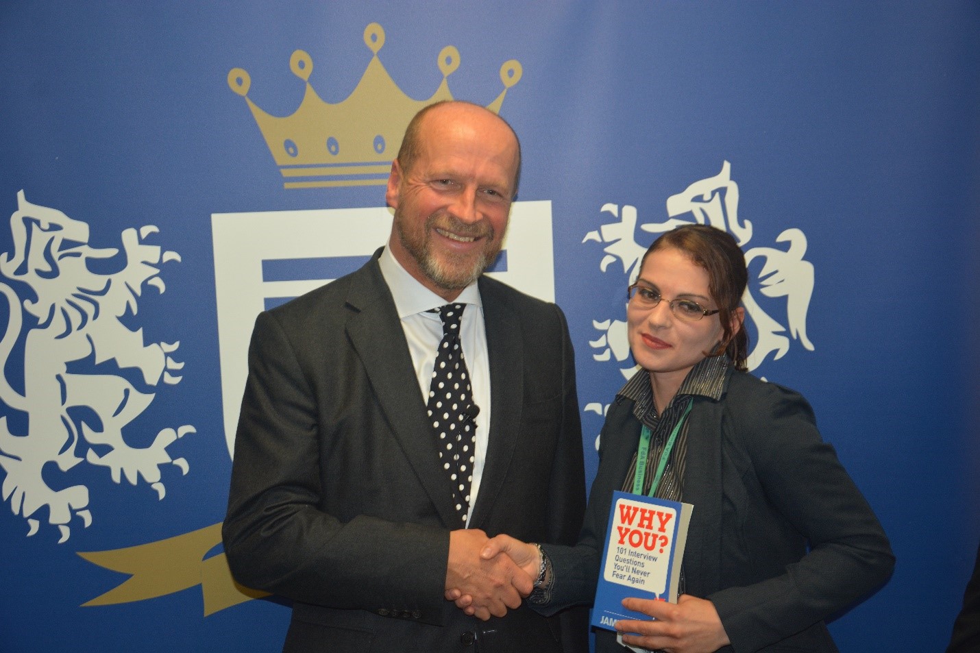 Business student, Cristina Badea, who also serves as The Mayor of Croydon’s Romanian Culture Ambassador, tells James that his presentation was one of the most inspiring moments of her life